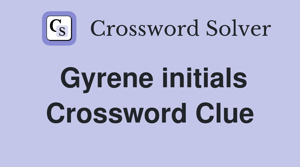 Gyrene initials Crossword Clue