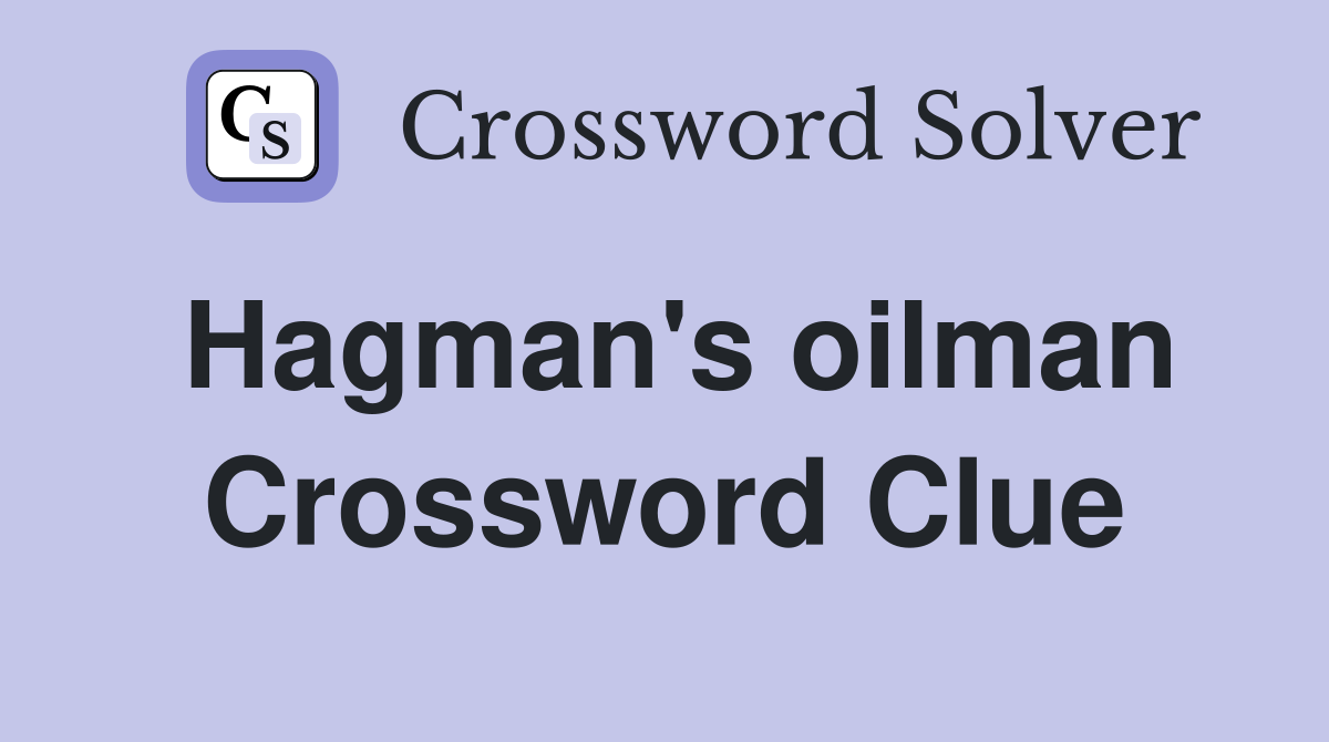 Hagman's oilman Crossword Clue