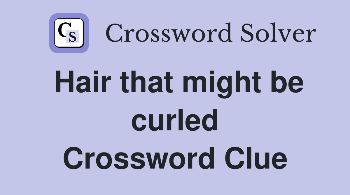 Hair that might be curled Crossword Clue