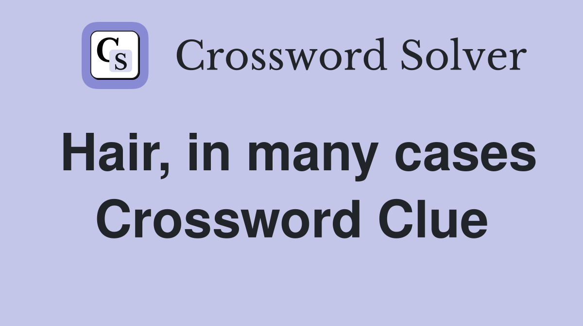 Hair, in many cases Crossword Clue