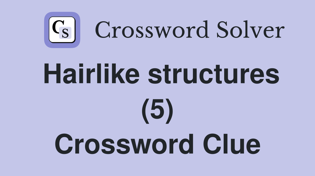 Hairlike structures (5) Crossword Clue