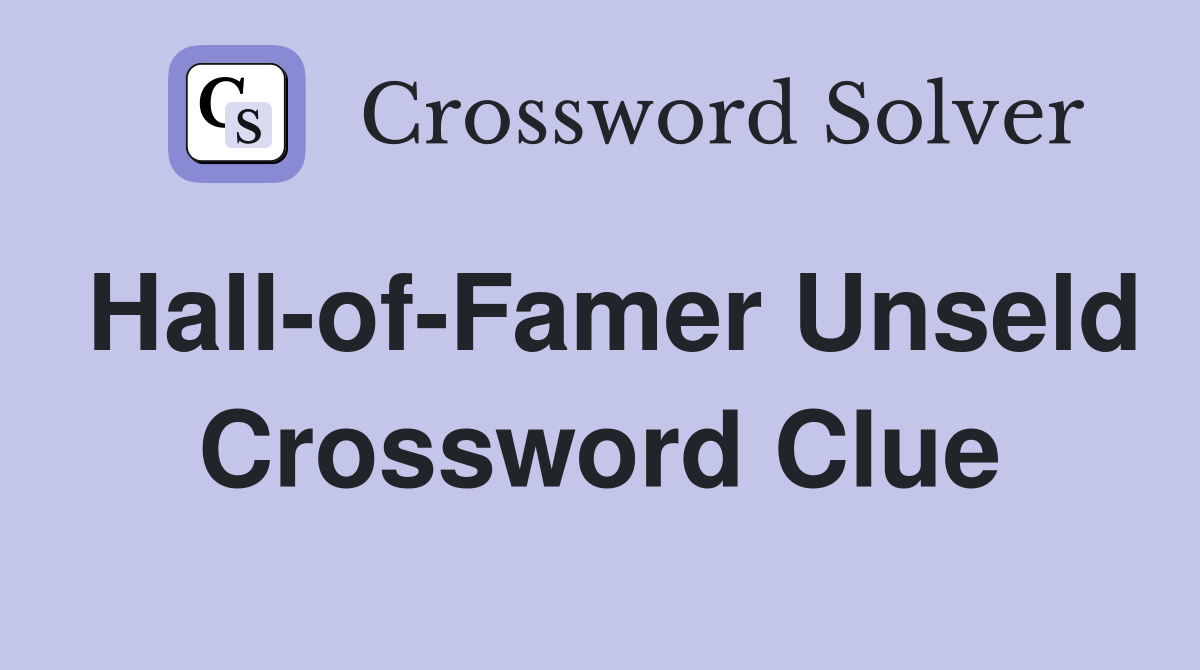 Hall-of-Famer Unseld Crossword Clue