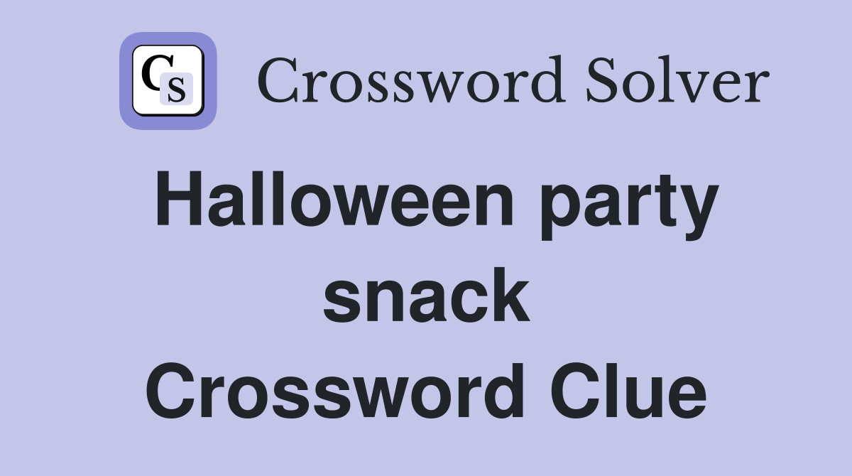 Halloween party snack Crossword Clue
