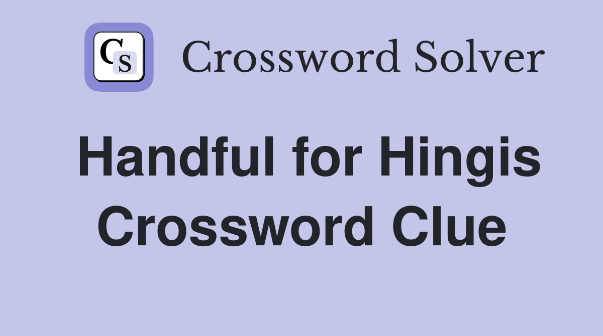 Handful for Hingis Crossword Clue