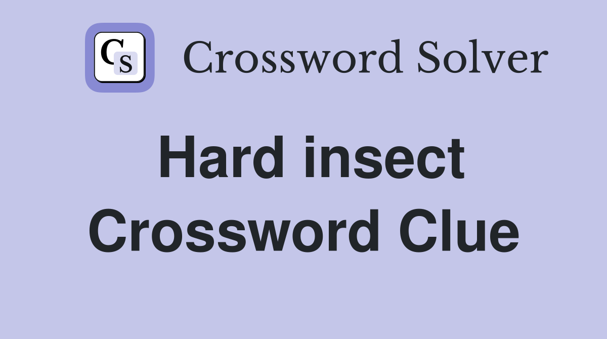 Hard insect Crossword Clue