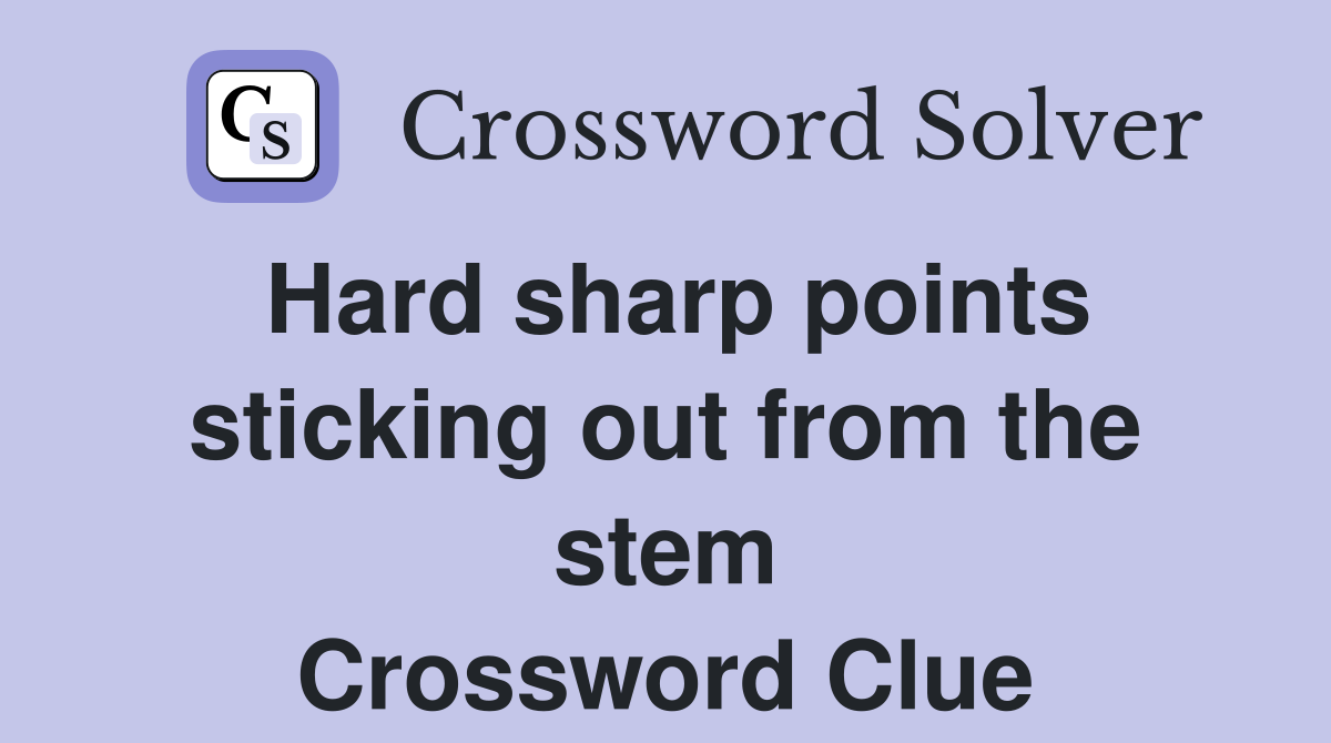 Hard sharp points sticking out from the stem Crossword Clue