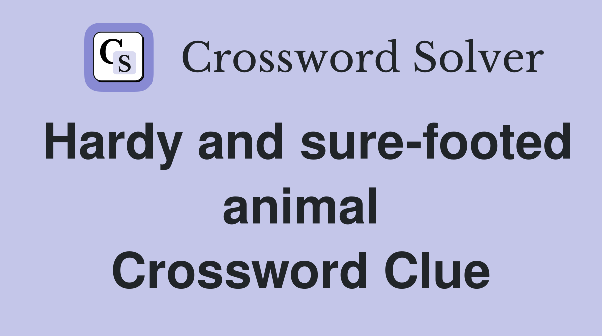 Hardy and sure-footed animal Crossword Clue