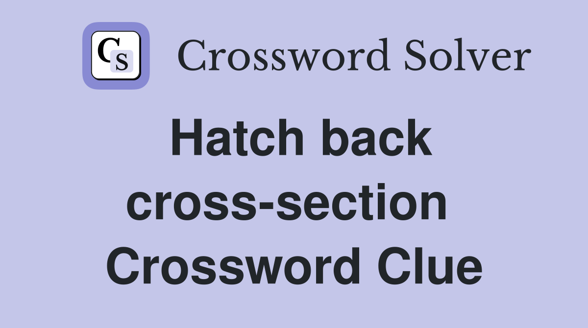 Hatch back cross-section  Crossword Clue