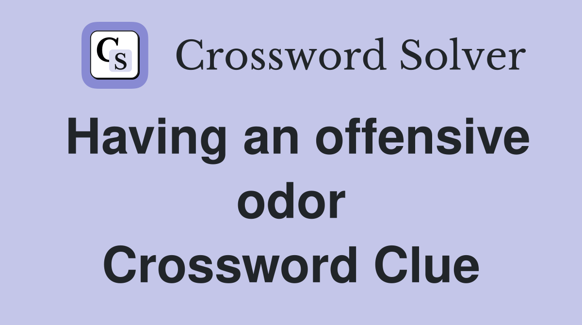 Having an offensive odor Crossword Clue