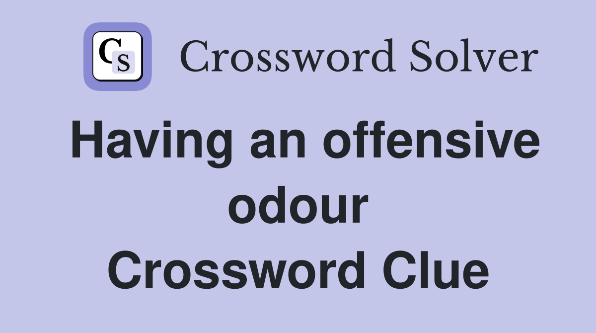 Having an offensive odour Crossword Clue