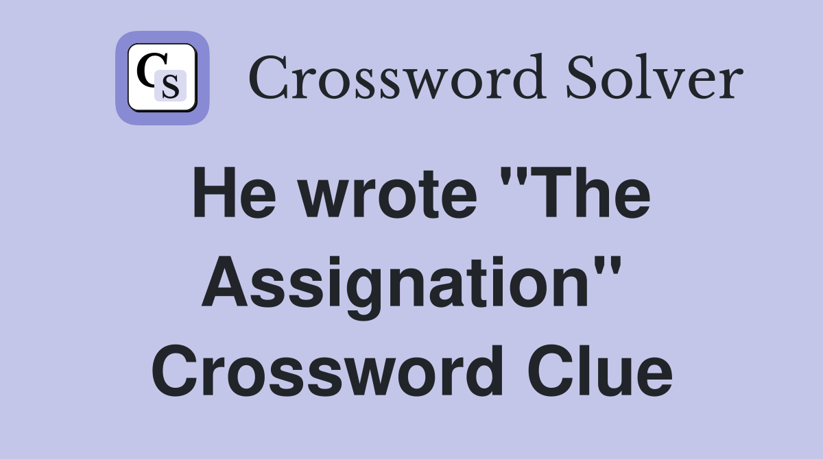 He wrote "The Assignation" Crossword Clue