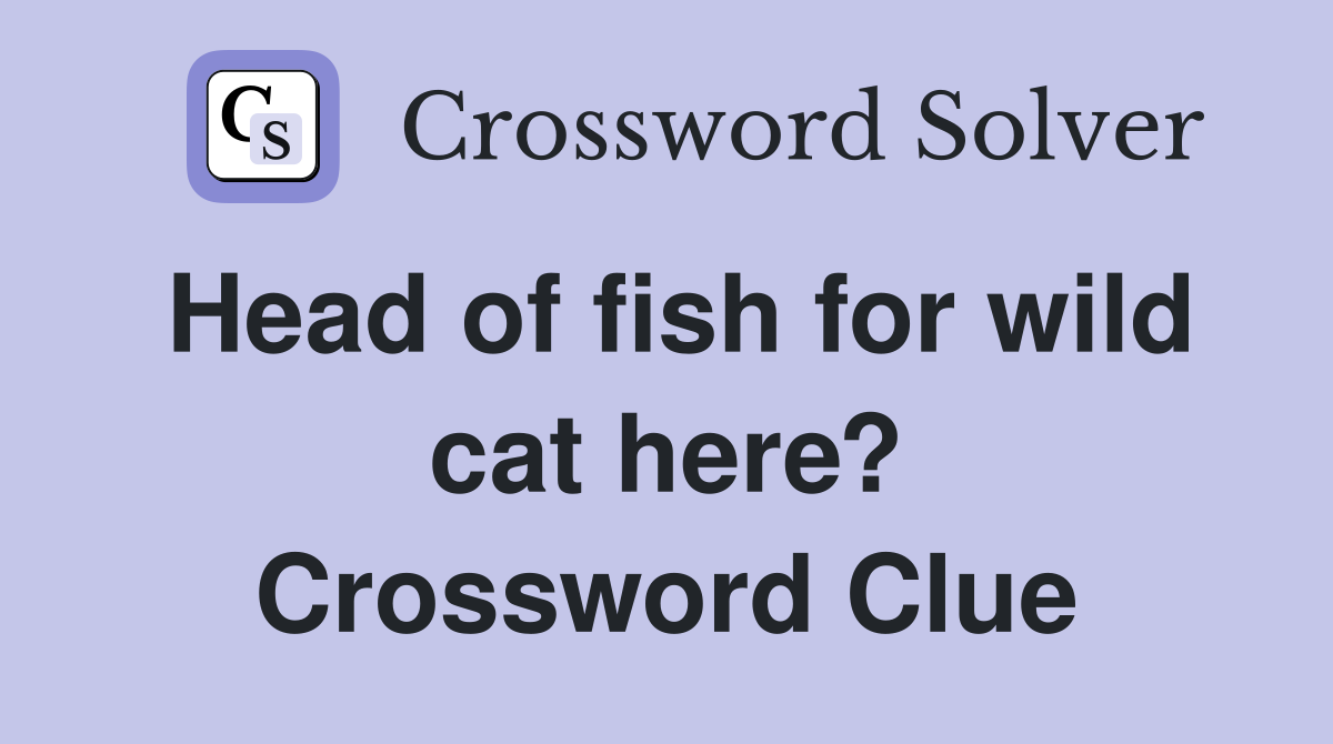 Head of fish for wild cat here? Crossword Clue