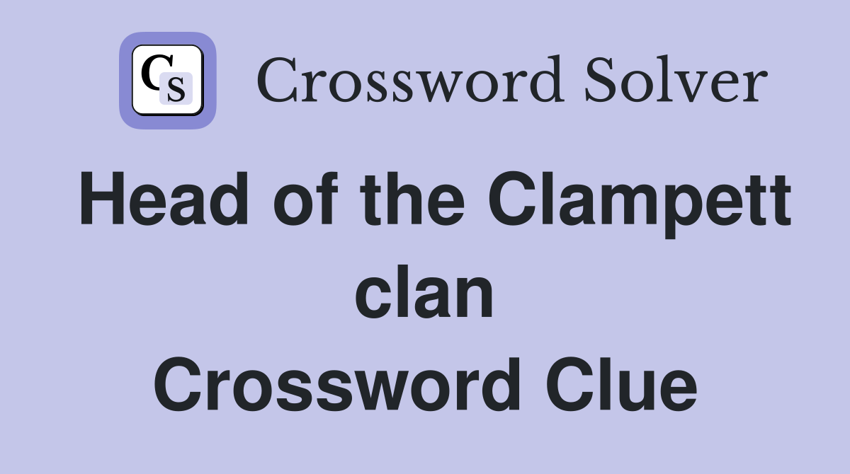 Head of the Clampett clan Crossword Clue