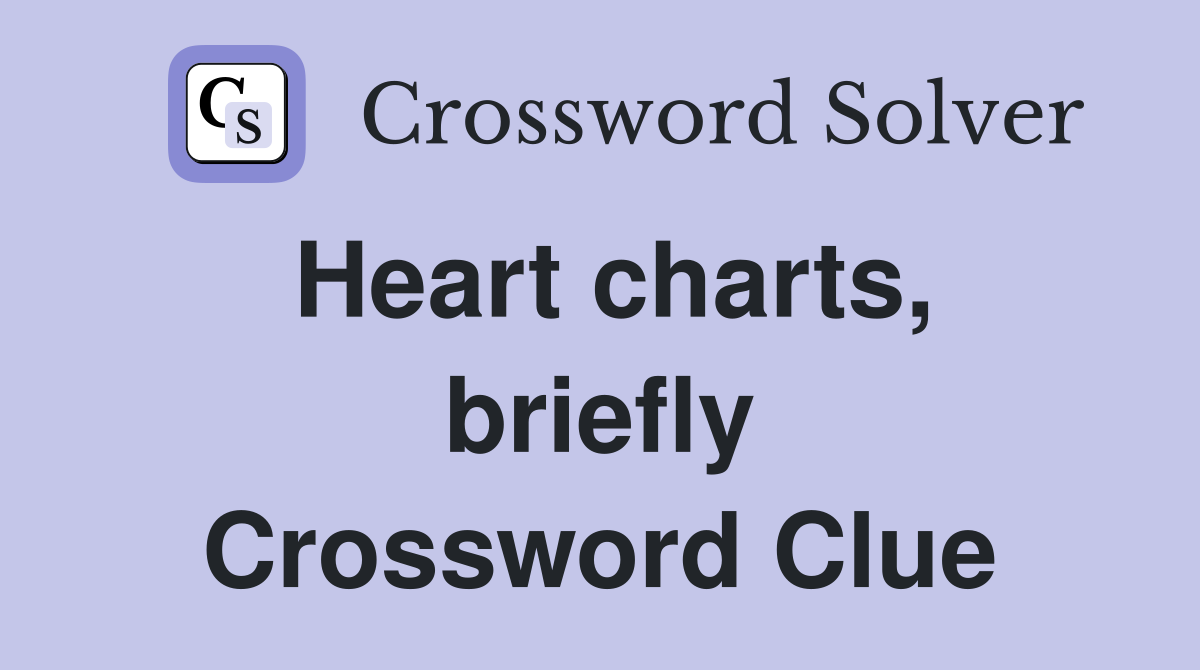 Heart charts, briefly Crossword Clue