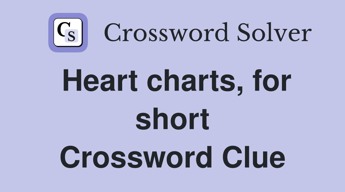 Heart charts, for short Crossword Clue