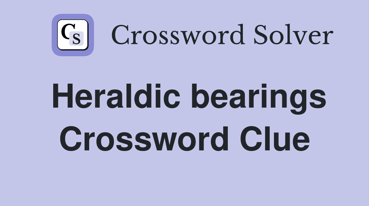 Heraldic bearings Crossword Clue