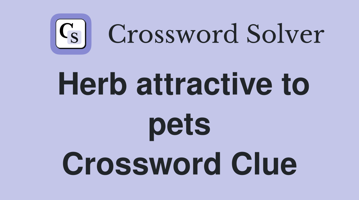 Herb attractive to pets Crossword Clue