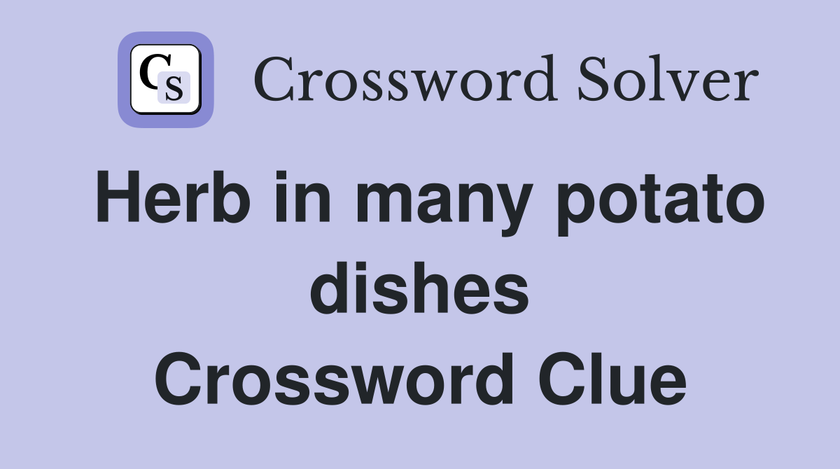 Herb in many potato dishes Crossword Clue