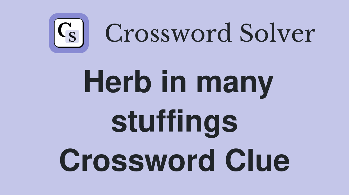 Herb in many stuffings Crossword Clue