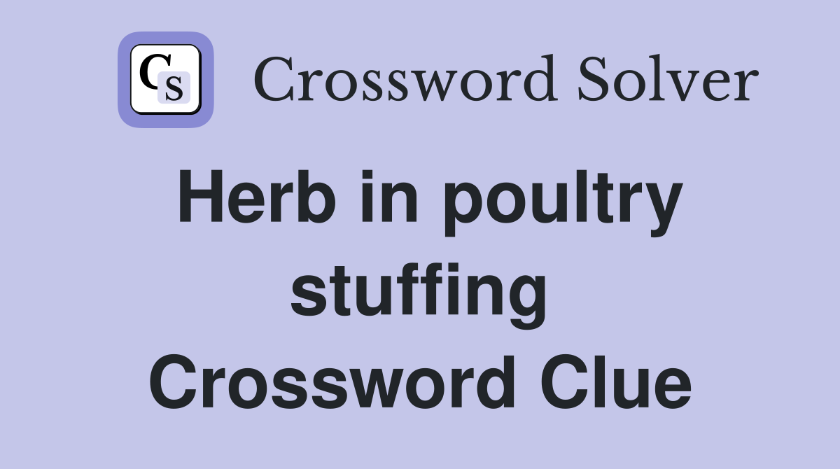 Herb in poultry stuffing Crossword Clue