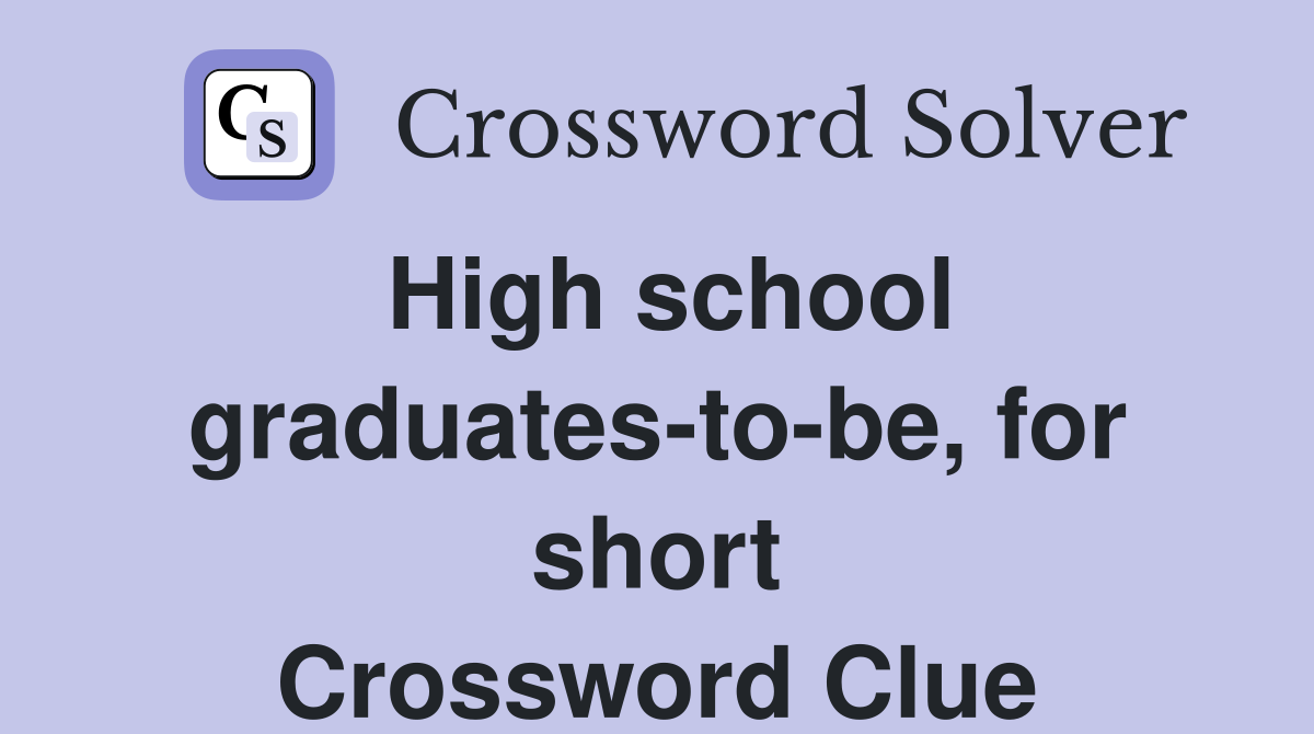 High school graduates-to-be, for short Crossword Clue