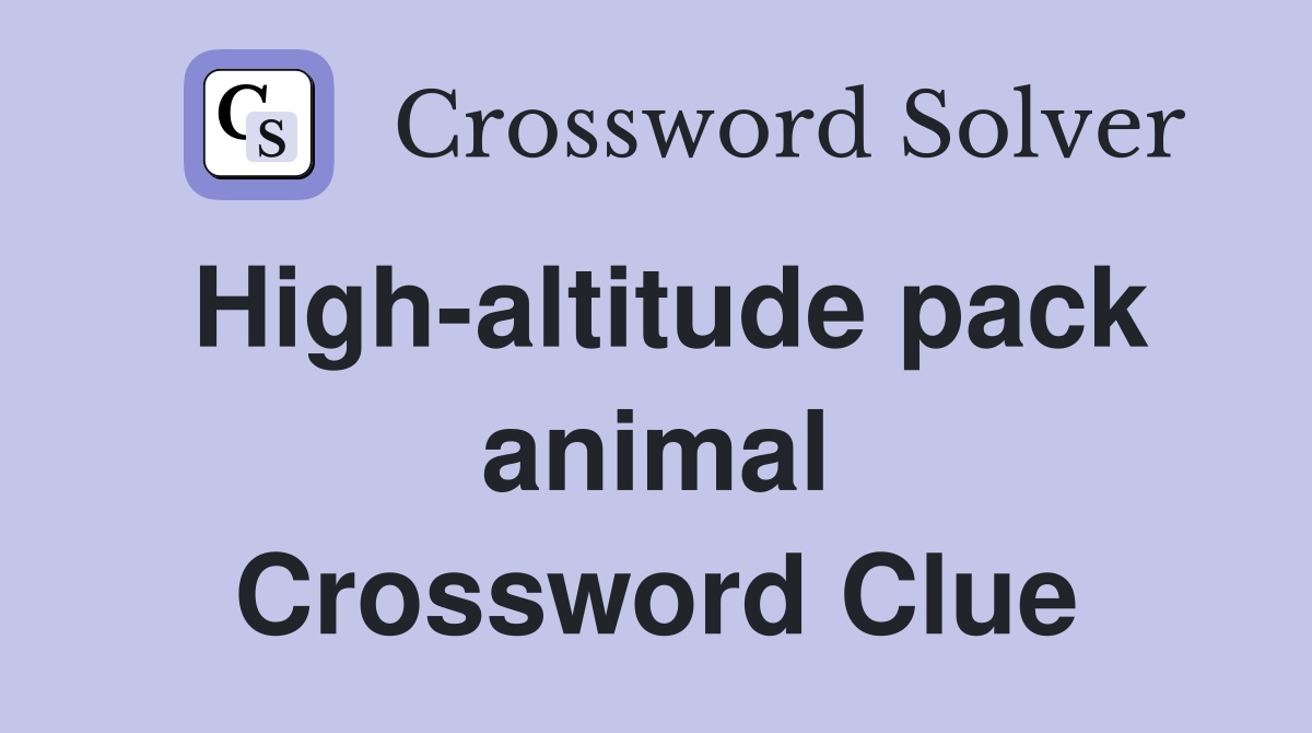 High-altitude pack animal Crossword Clue