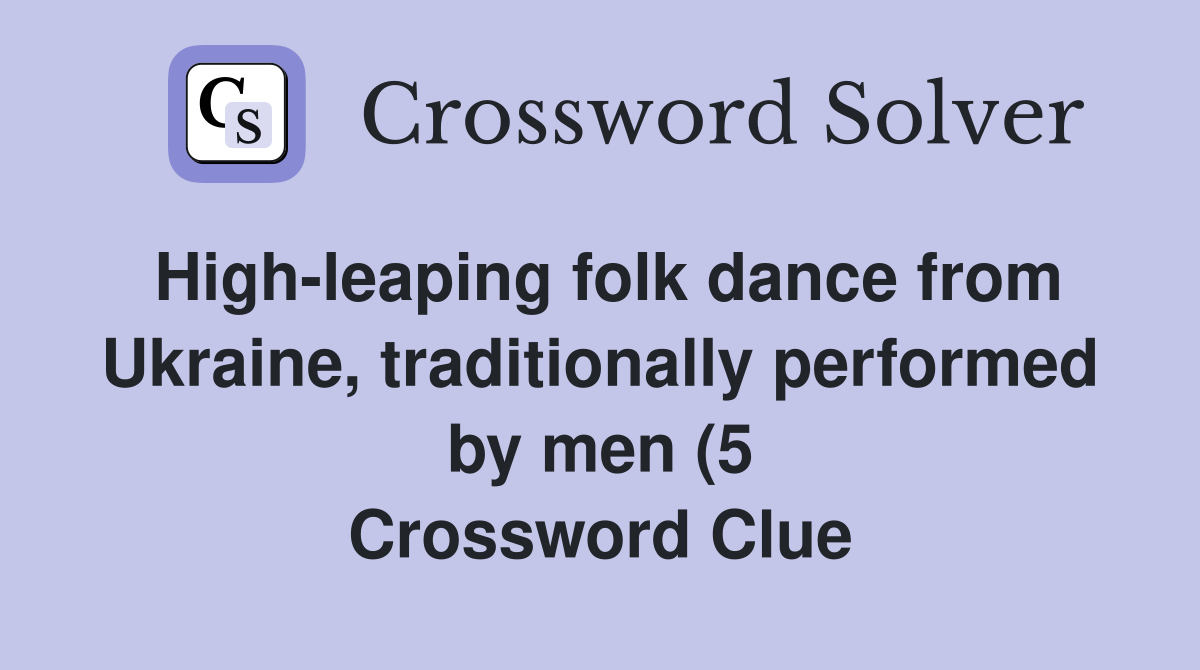 High leaping folk dance from Ukraine traditionally performed by men (5 High leaping folk dance from Ukraine traditionally performed by men (5