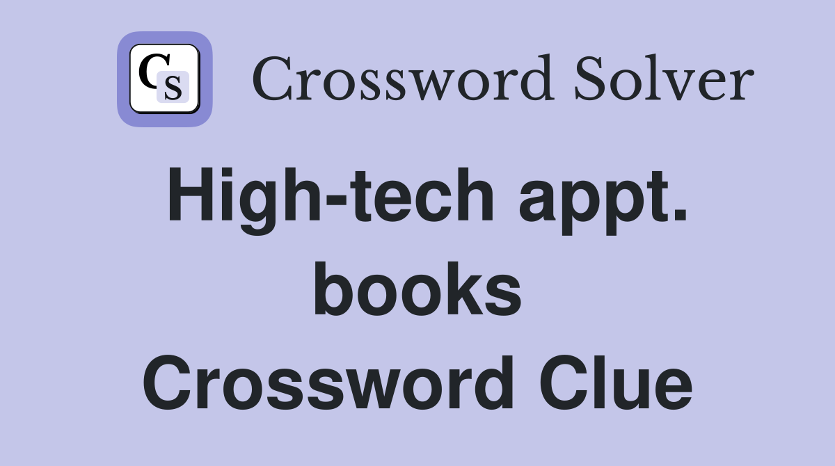 High-tech appt. books Crossword Clue