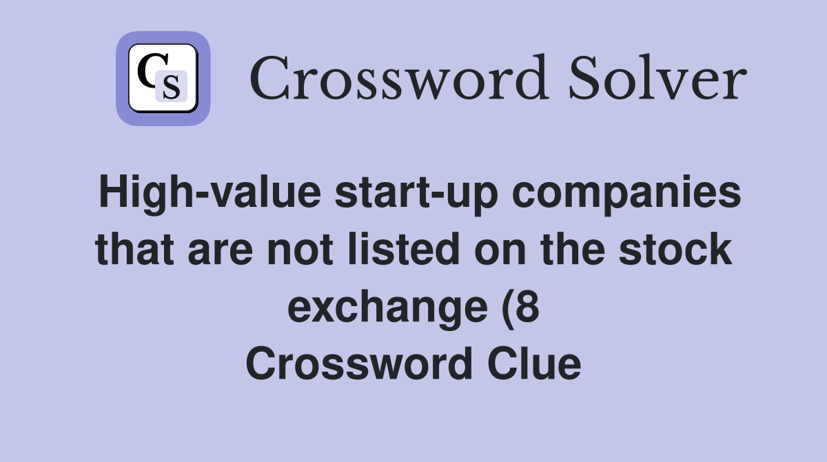 High value start up companies that are not listed on the stock exchange High value start up companies that are not listed on the stock exchange