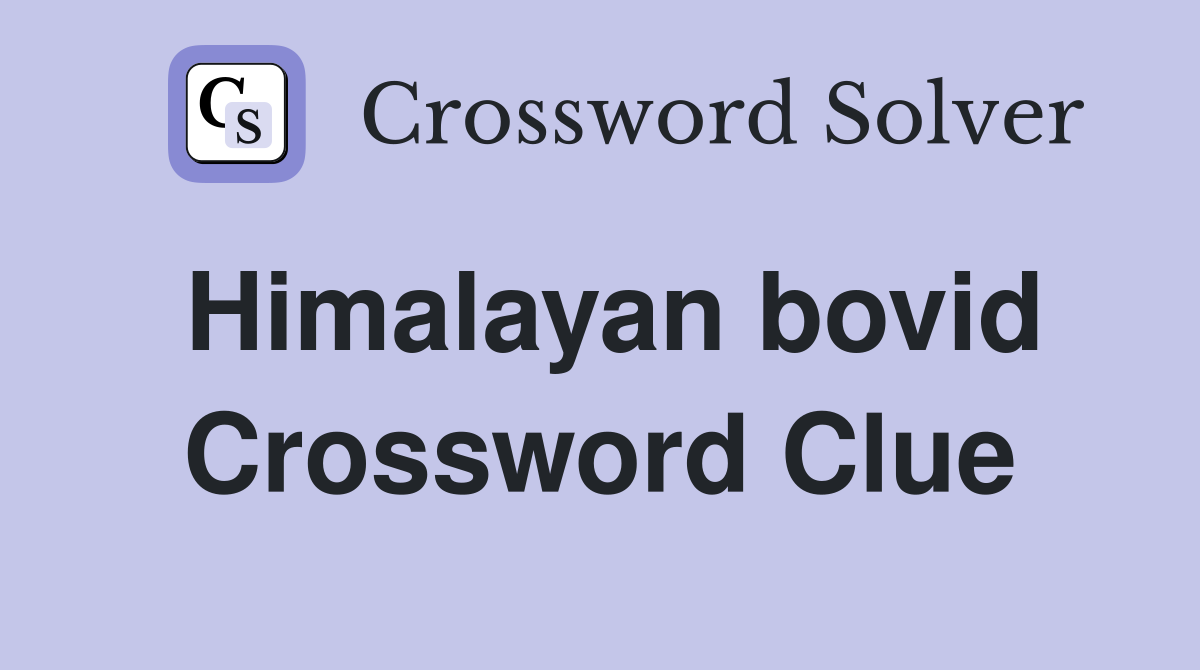 Himalayan bovid Crossword Clue