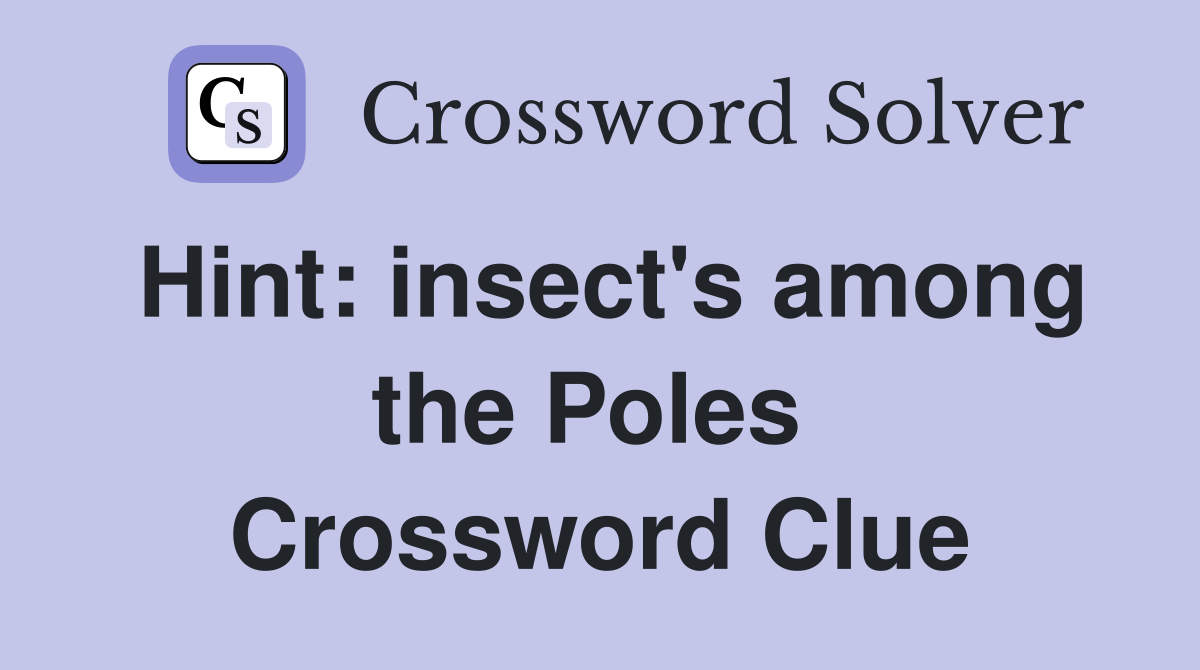 Hint: insect's among the Poles  Crossword Clue
