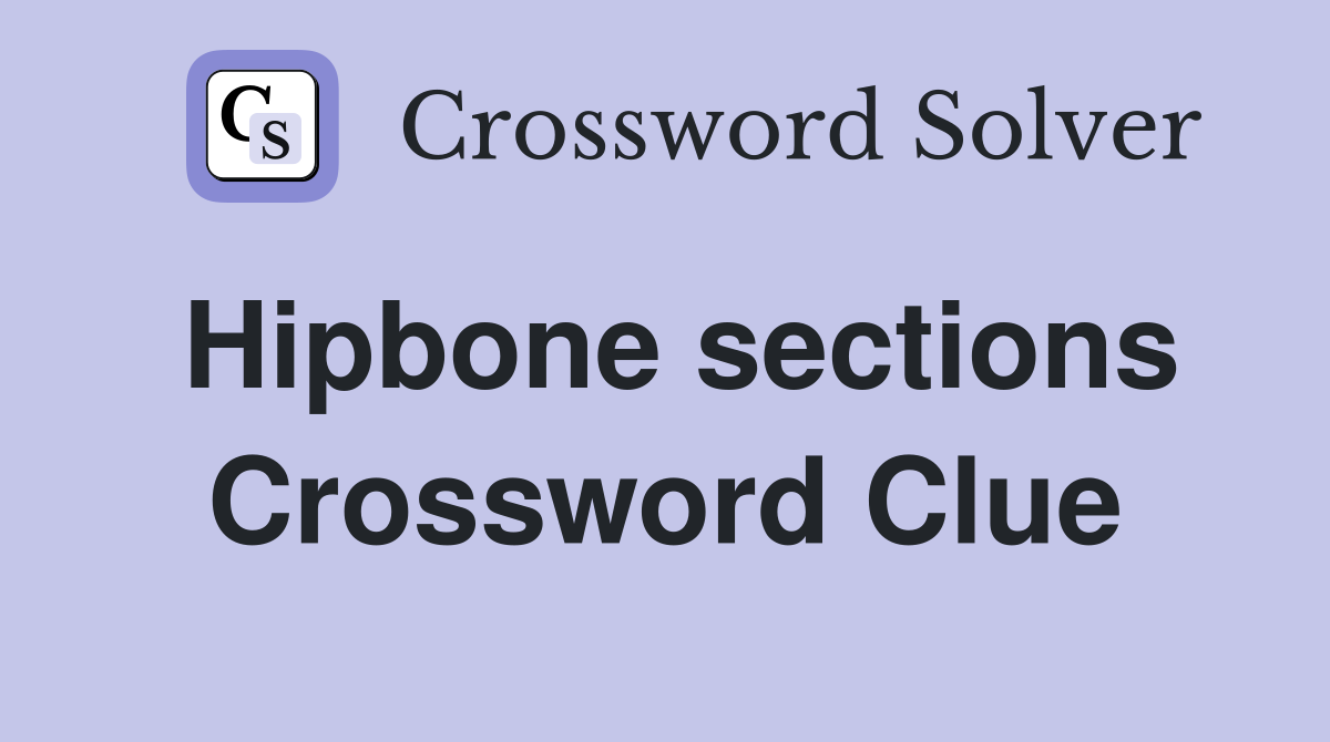 Hipbone sections Crossword Clue