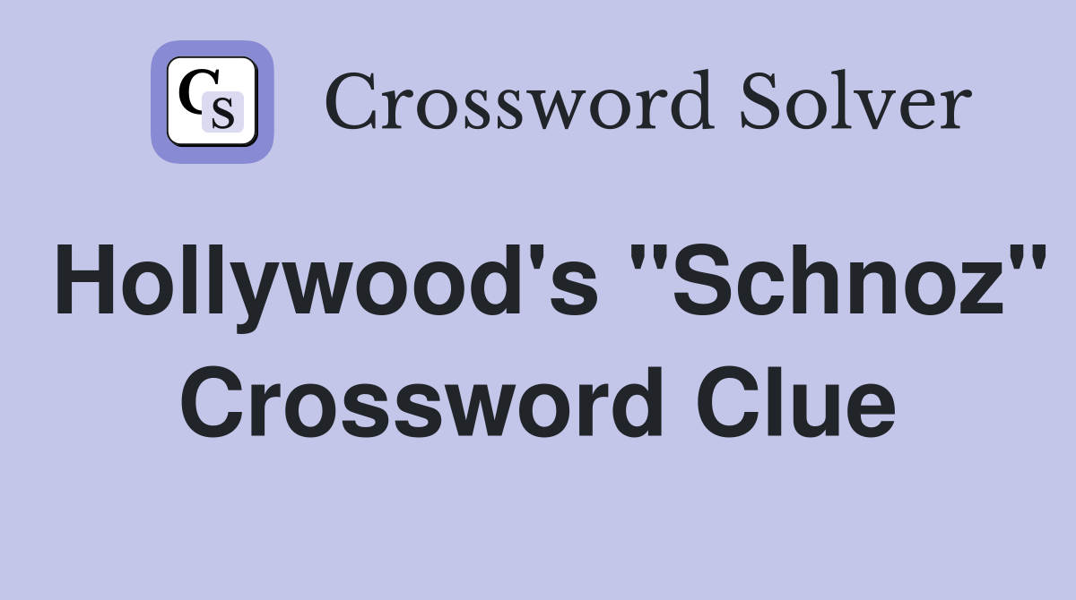 Hollywood's "Schnoz" Crossword Clue