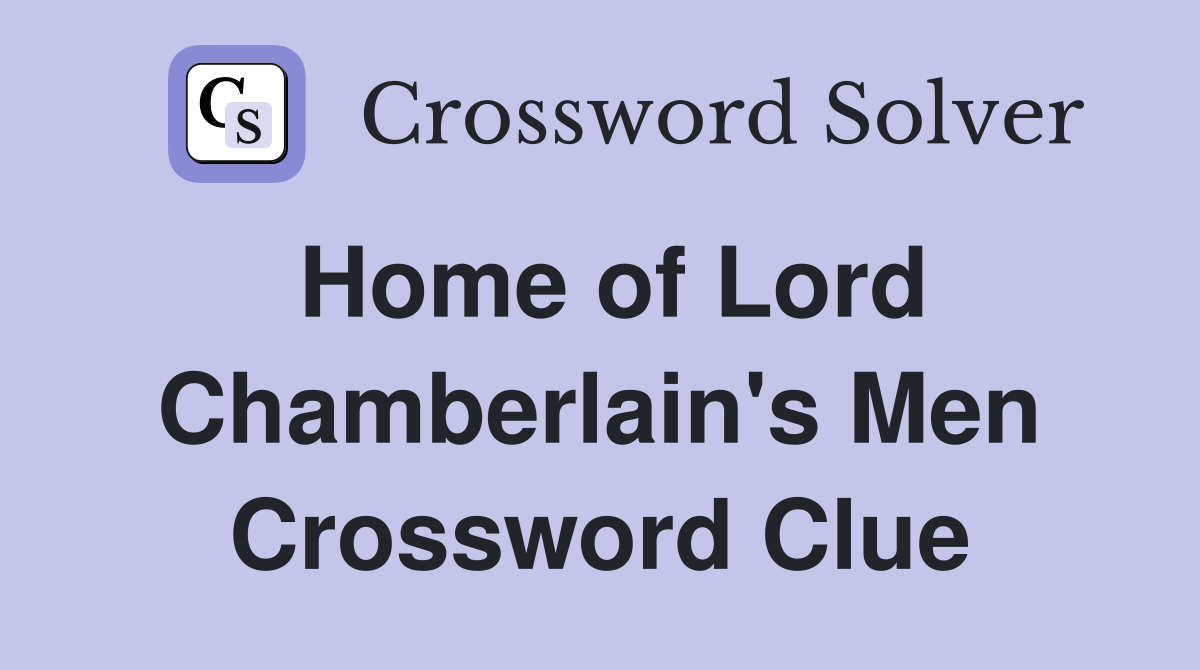 Home of Lord Chamberlain's Men Crossword Clue
