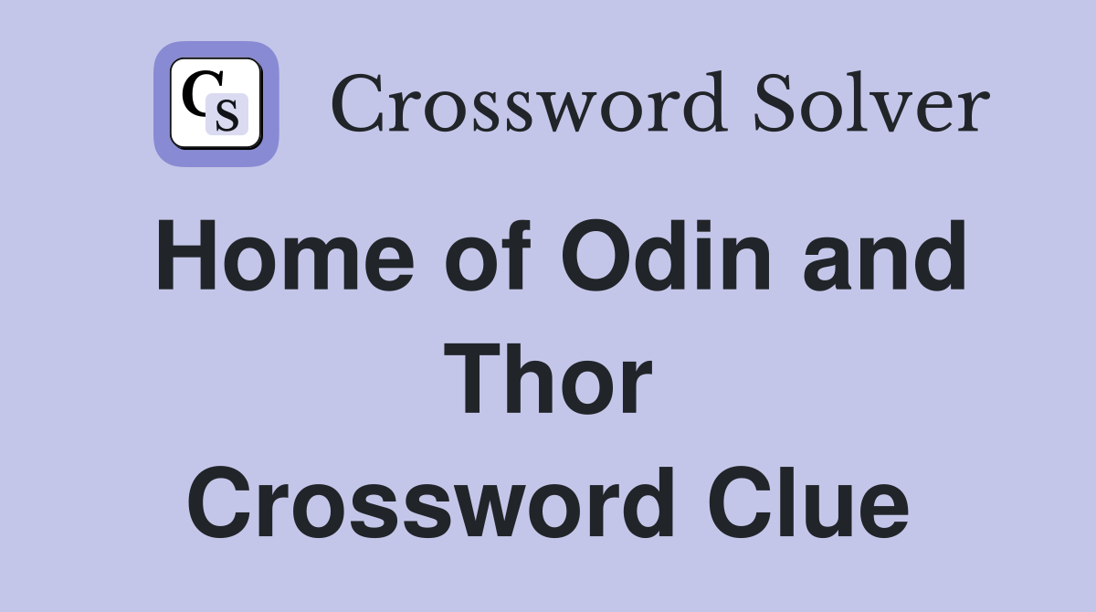 Home of Odin and Thor Crossword Clue