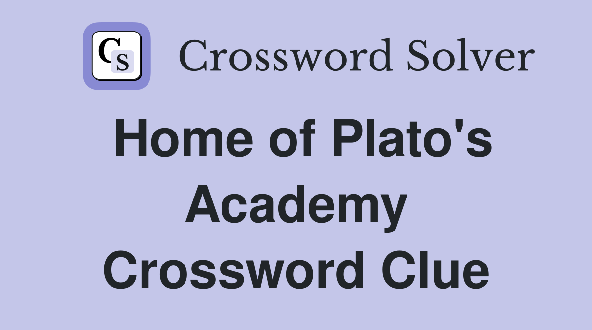 Home of Plato's Academy Crossword Clue