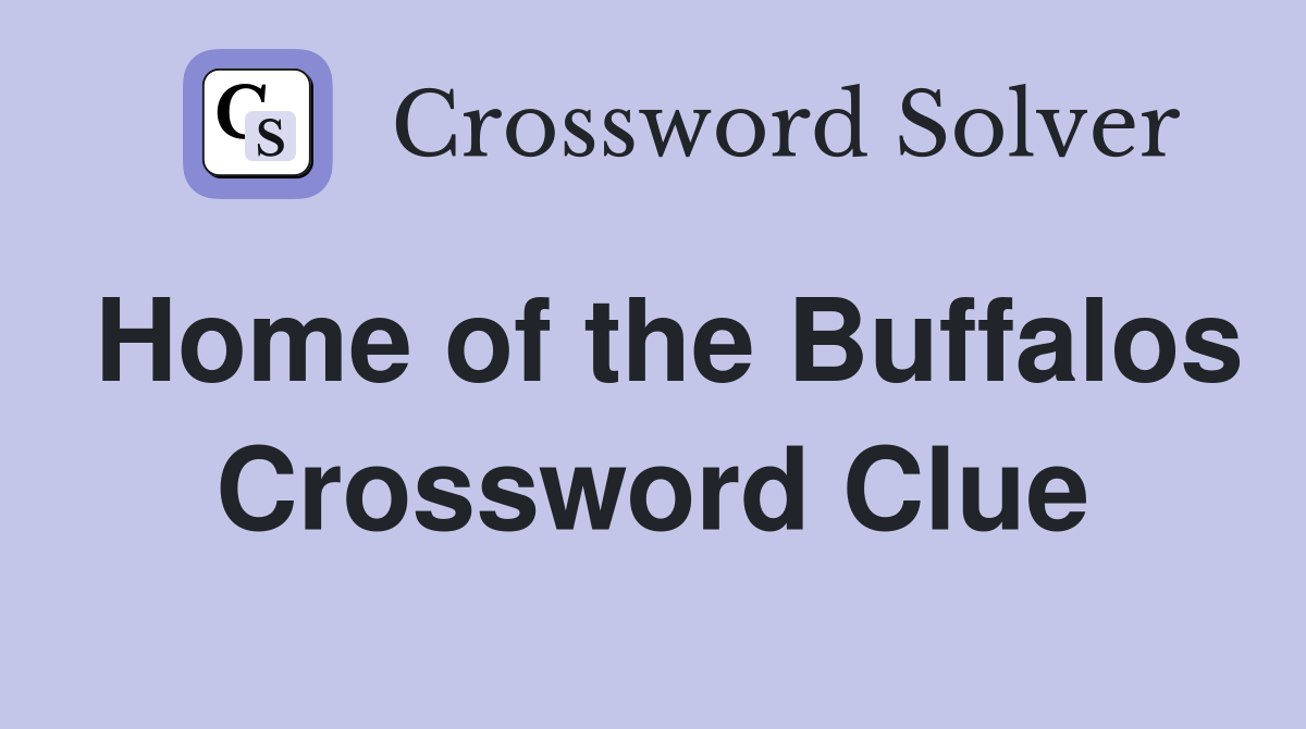 Home of the Buffalos Crossword Clue