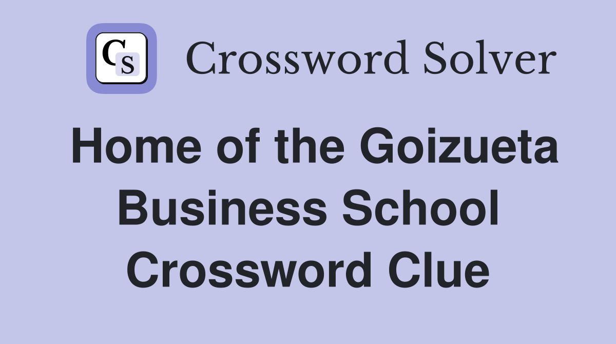 Home of the Goizueta Business School Crossword Clue