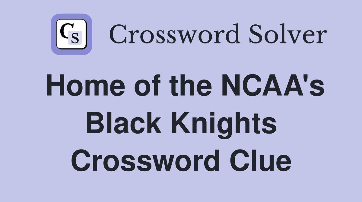 Home of the NCAA's Black Knights Crossword Clue