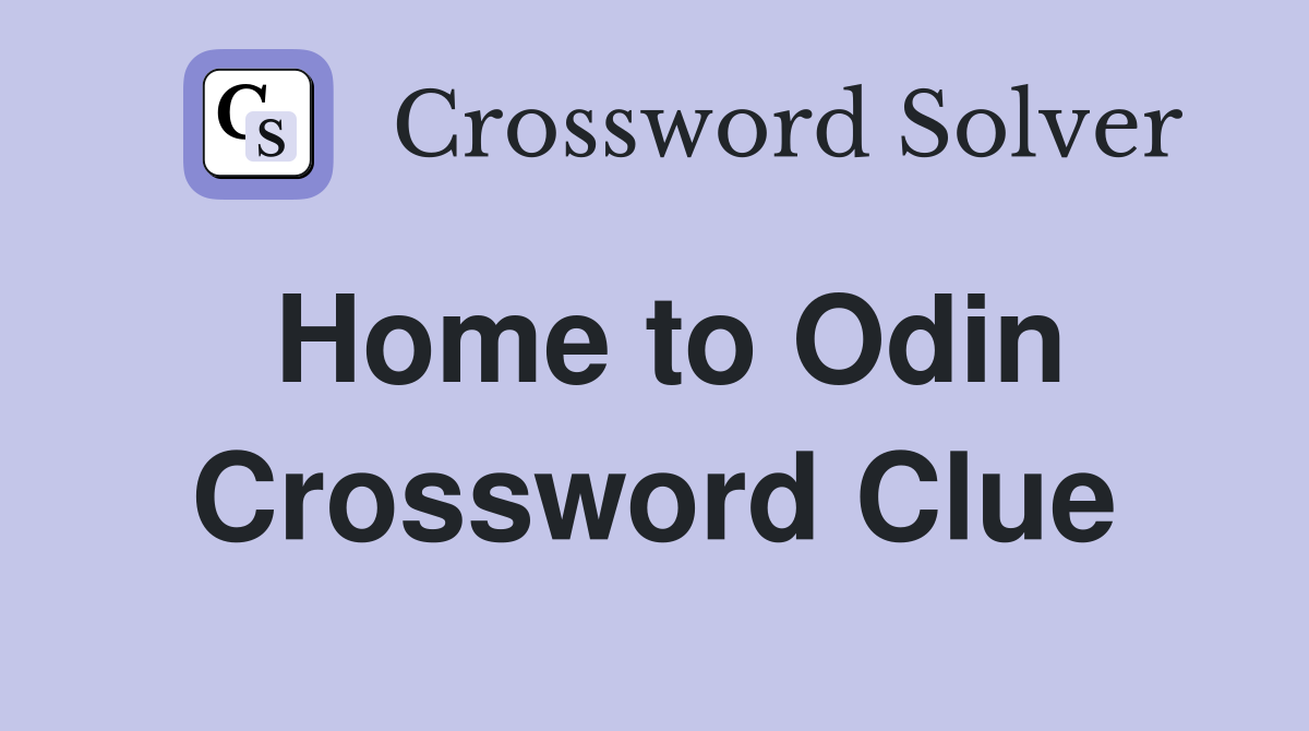 Home to Odin Crossword Clue