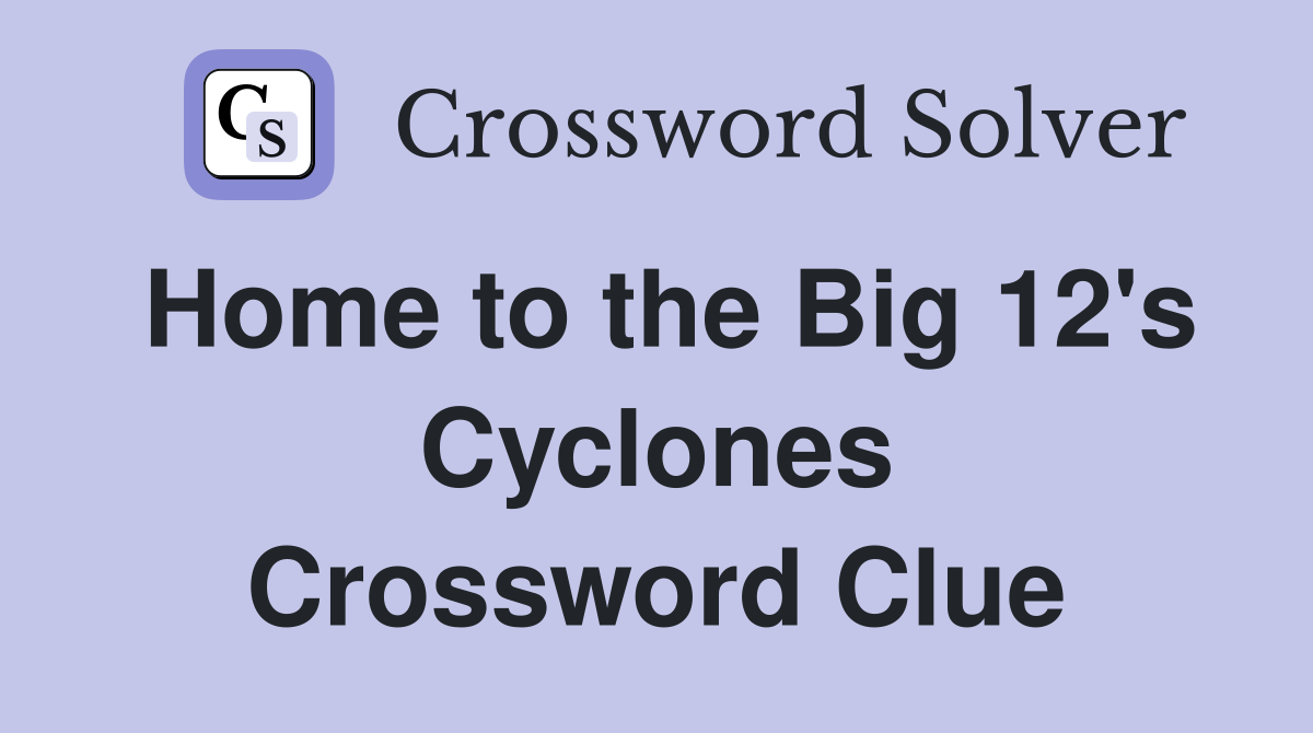 Home to the Big 12's Cyclones Crossword Clue