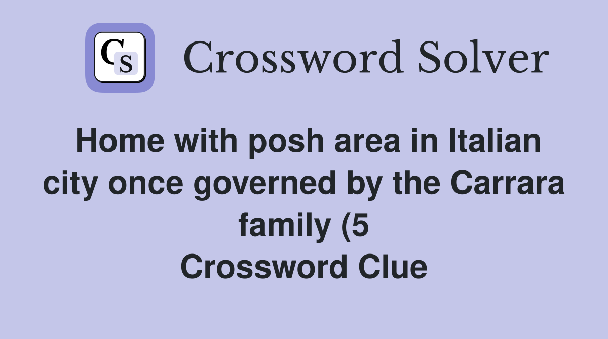 Home with posh area in Italian city once governed by the Carrara family Home with posh area in Italian city once governed by the Carrara family
