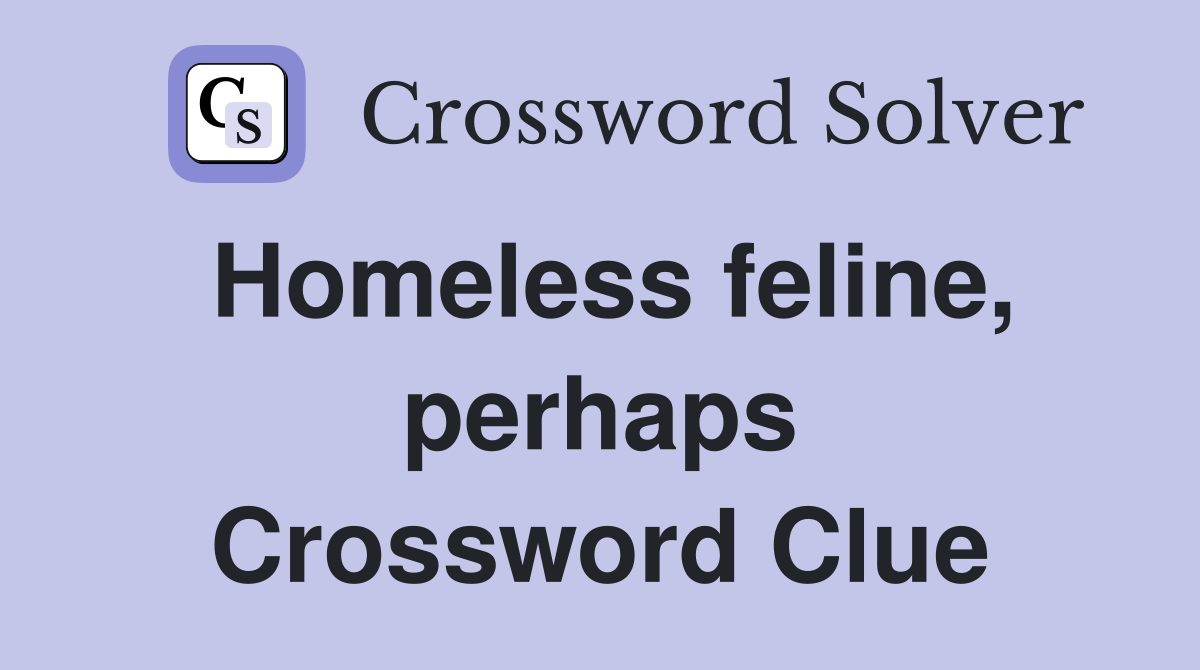 Homeless feline, perhaps Crossword Clue