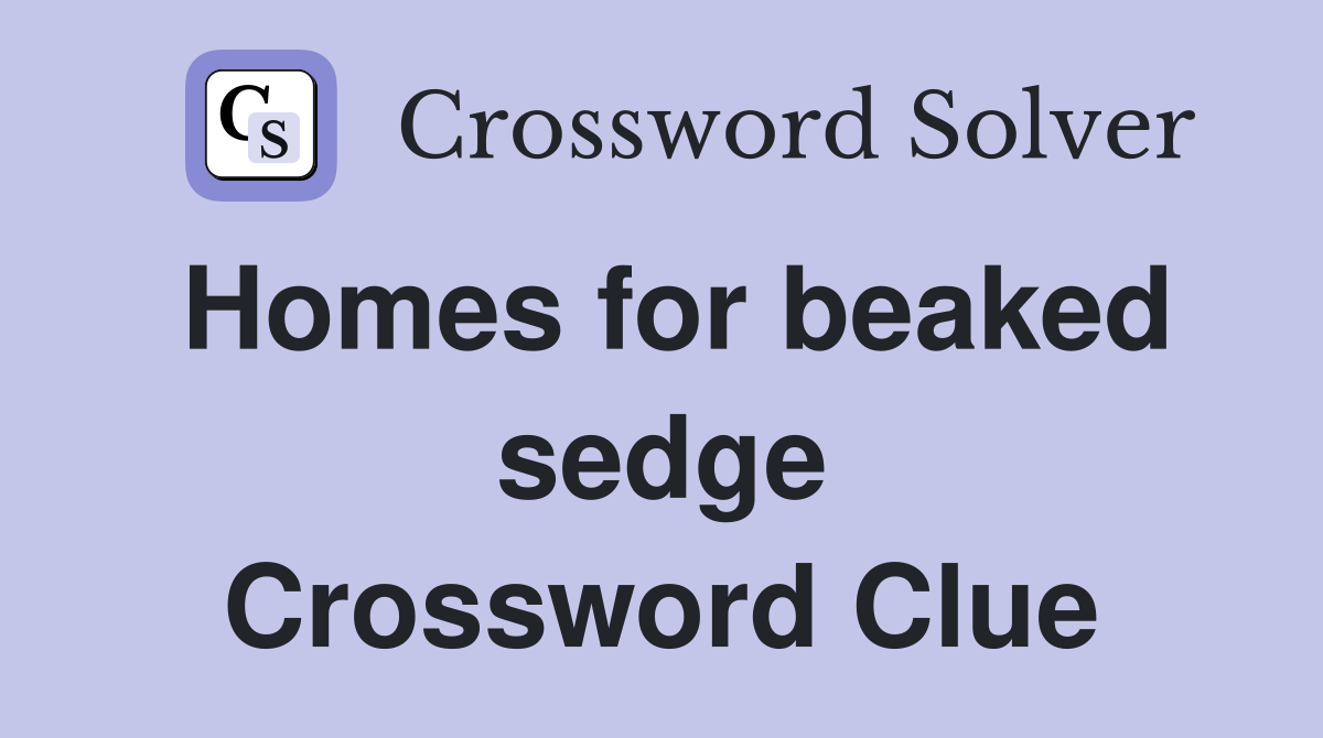 Homes for beaked sedge Crossword Clue