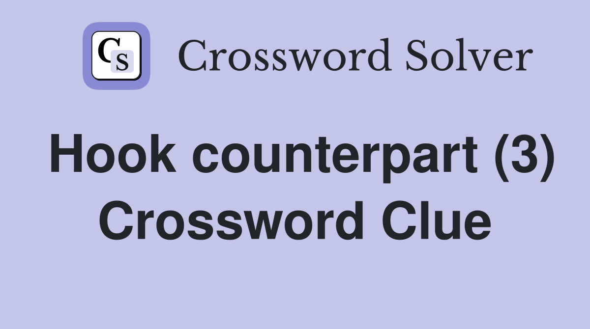 Hook counterpart (3) Crossword Clue
