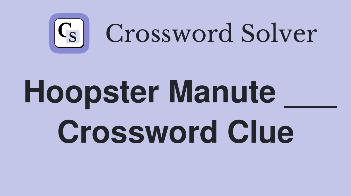 Hoopster Manute ___ Crossword Clue
