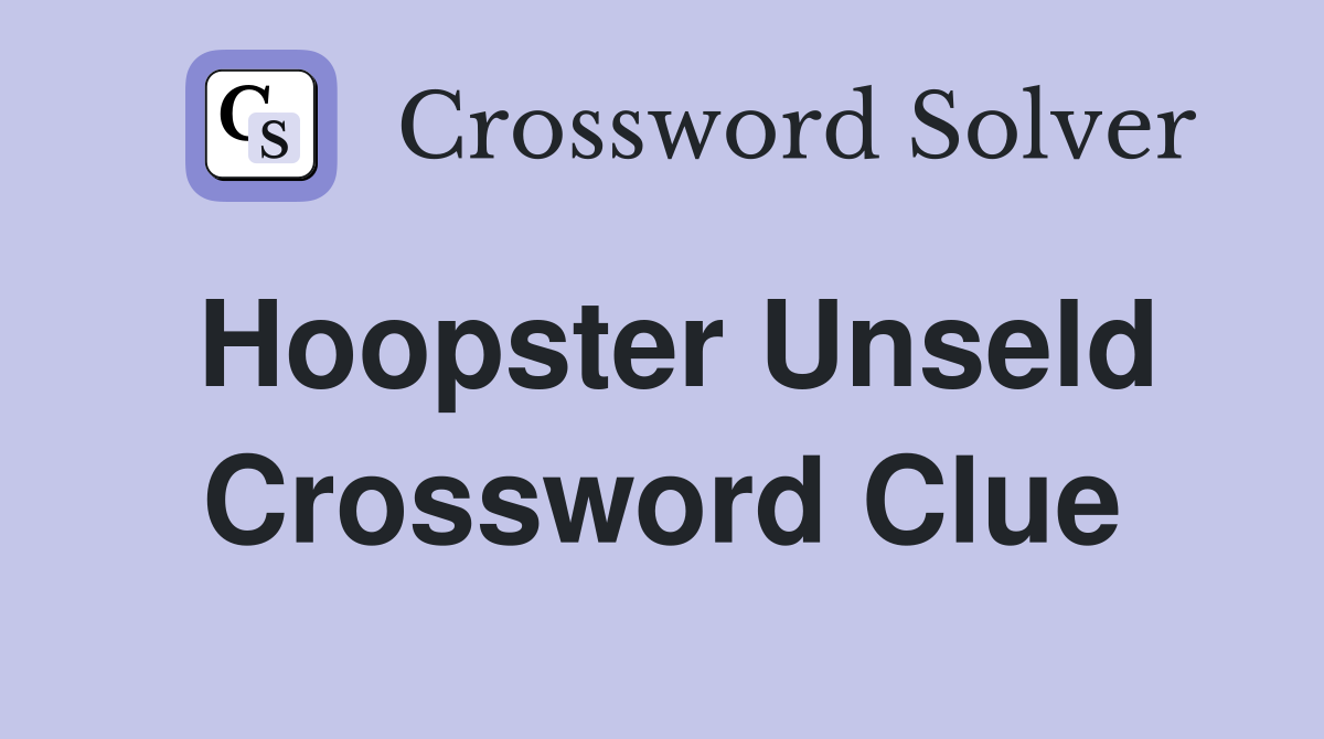 Hoopster Unseld Crossword Clue