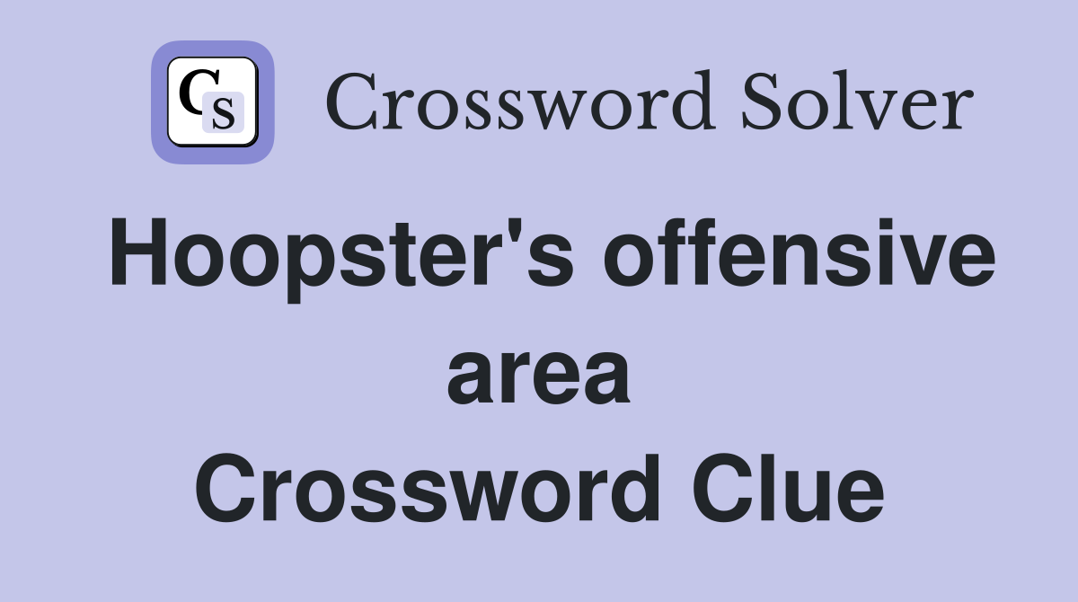 Hoopster's offensive area Crossword Clue