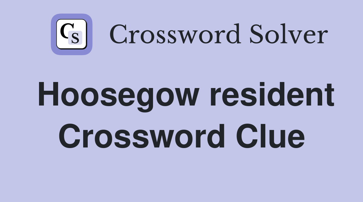 Hoosegow resident Crossword Clue