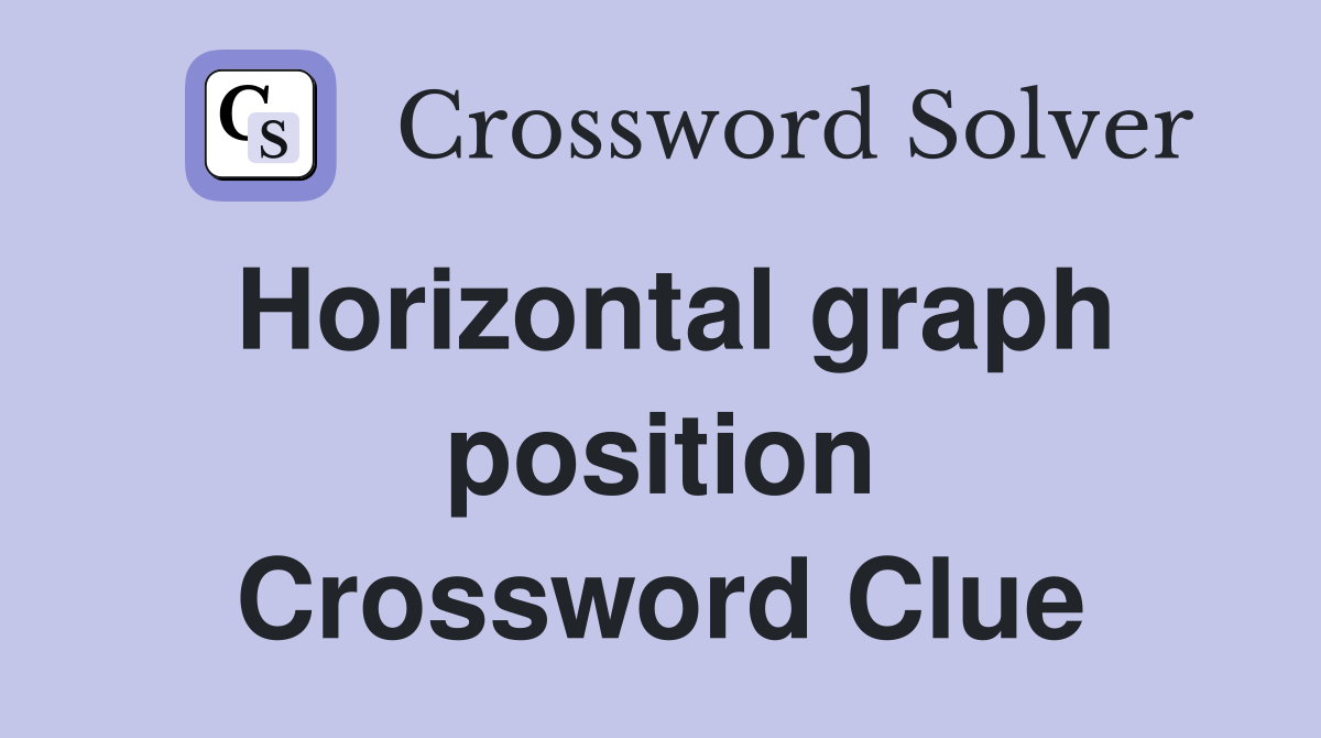 Horizontal graph position Crossword Clue